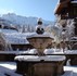 La fontaine de la station de Valmorel en hiver