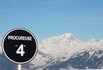 les pistes noires et la vue sur le Mont Blanc