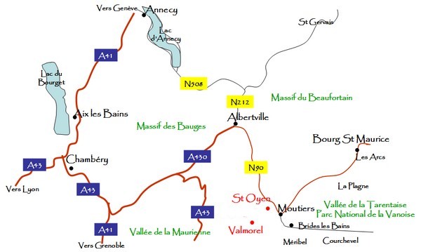 carte de la Savoie
